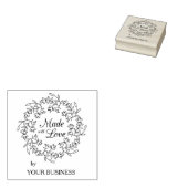 Handgemaakt met het liefdescitaat en dubbelzinnig  rubberstempel (Gestempeld)