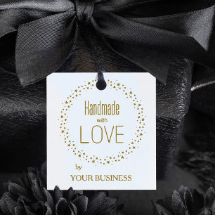 Handgemaakt met het liefdescitaat en het Ontwerp v Rubberstempel