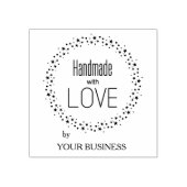 Handgemaakt met het liefdescitaat en het Ontwerp v Rubberstempel (Afrduk)
