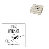 Handgemaakt met het ontwerp van het liefdescitaat rubberstempel (Gestempeld)