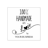 Handgemaakt met het ontwerp van het liefdescitaat rubberstempel (Afrduk)