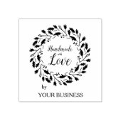 Handgemaakt met het ontwerp van het liefdescitaat rubberstempel (Afrduk)