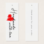 Handgemaakt met Kaarten voor Liefde Hang Label Mini Visitekaartjes (Voorkant /achterkant)