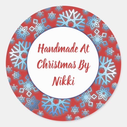 Handgemaakt met kerst door Stickers (Voorkant)