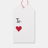 Handgemaakt met Label met Love Heart Gift Cadeaulabel (Achterkant)