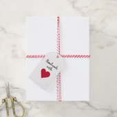 Handgemaakt met Label met Love Heart Gift Cadeaulabel (Met Touw)