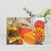 Handgemaakt met lak-soapmaker peach-amandelolie bedankkaart (Staand voorkant)