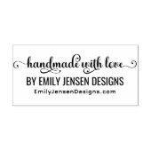 Handgemaakt Met Liefde #3 Bedrijfsnaam Website URL Zelfinktende Stempel (Design)