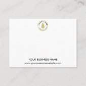 Handgemaakt met liefde | Aangepast Logo zwart-wit Visitekaartje (Achterkant)