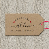 HANDGEMAAKT MET LIEFDE Aangepast Modern Schrift Kr Cadeaulabel
