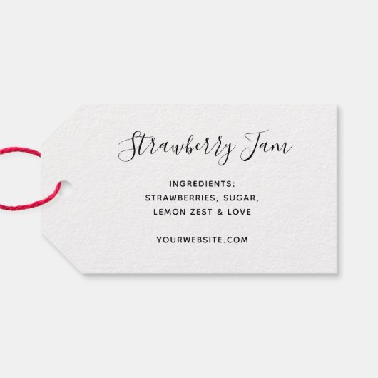 HANDGEMAAKT MET LIEFDE Aangepast Modern Schrift Kr Cadeaulabel (Achterkant Horizontaal)