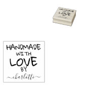 Handgemaakt met liefde aangepaste gepersonaliseerd rubberstempel (Gestempeld)
