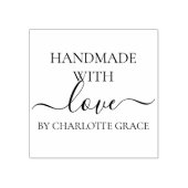 Handgemaakt met liefde aangepaste gepersonaliseerd rubberstempel (Afrduk)