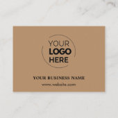 Handgemaakt met liefde | Aangepaste Logo Brown Visitekaartje (Achterkant)