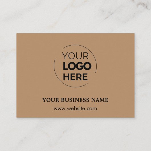 Handgemaakt met liefde | Aangepaste Logo Brown Visitekaartje (Achterkant)