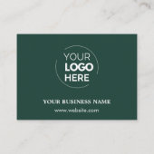 Handgemaakt met liefde | Aangepaste Logo Green Visitekaartje (Achterkant)