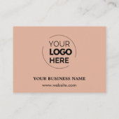 Handgemaakt met liefde | Aangepaste Logo Pink Visitekaartje (Achterkant)