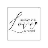 Handgemaakt met liefde, aangepaste minimalistische rubberstempel (Afrduk)