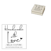 Handgemaakt met Liefde Bedrijfsnaam & Website Rubberstempel (Gestempeld)