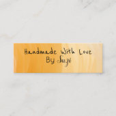 Handgemaakt met liefde bij naam Terracotta Mini Visitekaartje (Voorkant)