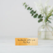 Handgemaakt met liefde bij naam Terracotta Mini Visitekaartje (Staand voorkant)