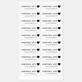 Handgemaakt met liefde - Black Heart Labels (Vel)