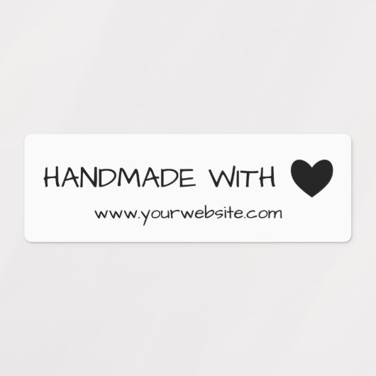 Handgemaakt met liefde - Black Heart Labels (Design 2)