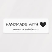 Handgemaakt met liefde - Black Heart Labels (Design 1)