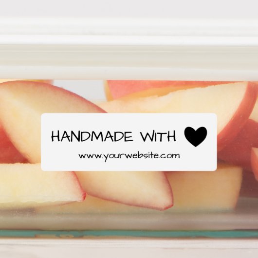 Handgemaakt met liefde - Black Heart Labels (Aangebracht)