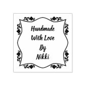 Handgemaakt met liefde bloemenstempel rubberstempel (Afrduk)