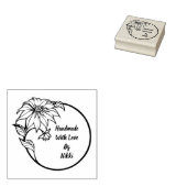 Handgemaakt met liefde bloemenstempel rubberstempel (Gestempeld)