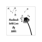 Handgemaakt met liefde bloemenstempel rubberstempel (Afrduk)