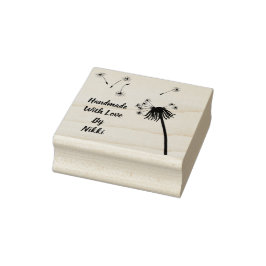 Handgemaakt met liefde bloemenstempel rubberstempel