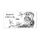 Handgemaakt met liefde bloemenstempel rubberstempel (Afrduk)