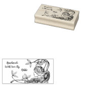 Handgemaakt met liefde bloemenstempel rubberstempel (Gestempeld)