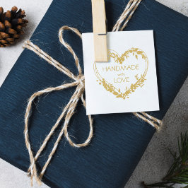 Handgemaakt met Liefde botanische hartflorale flor Rubberstempel