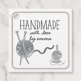 Handgemaakt met liefde Breien Garen Dank u Bedankjes Labels