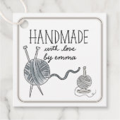 Handgemaakt met liefde Breien Garen Dank u Bedankjes Labels (Voorkant)