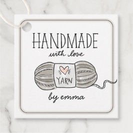 Handgemaakt met liefde Breien Garen Dank u Bedankjes Labels