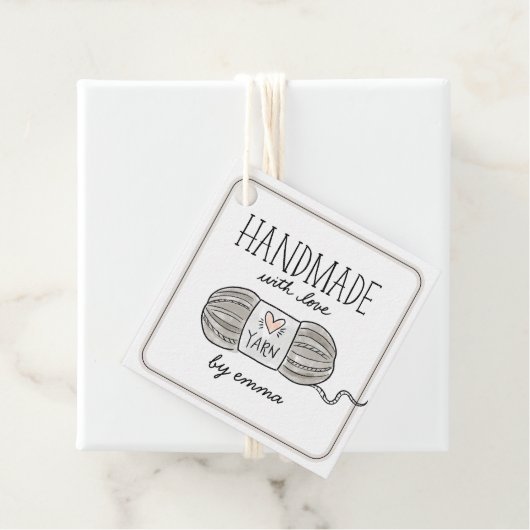 Handgemaakt met liefde Breien Garen Dank u Bedankjes Labels (In situ)