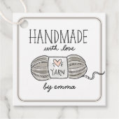 Handgemaakt met liefde Breien Garen Dank u Bedankjes Labels (Voorkant)