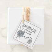 Handgemaakt met liefde Breigaren Dank u Kraft Bedankjes Labels (In situ)