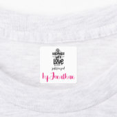 Handgemaakt met liefde Breiwol gepersonaliseerd Labels (Aangebracht)