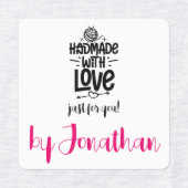Handgemaakt met liefde Breiwol gepersonaliseerd Labels (Design 1)
