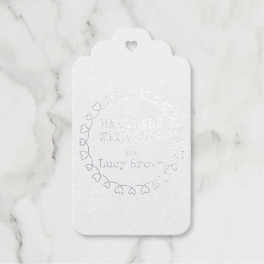 Handgemaakt met liefde cadeaulabels (Voorkant)
