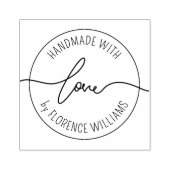 Handgemaakt met liefde | Cirkelminimalistische aan Rubberstempel (Afrduk)
