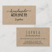 Handgemaakt Met Liefde Custom Kaart voor Makers Kr Visitekaartje (Voorkant / Achterkant)