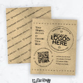 Handgemaakt met Liefde Custom Logo QR Code Rustic Flyer