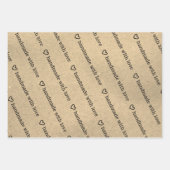 Handgemaakt met liefde Custom Logo Rustic Modern Inpakpapier Vel (Voorkant 2)