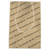 Handgemaakt met liefde Custom Logo Rustic Modern Medium Cadeauzakje (Achterkant)
